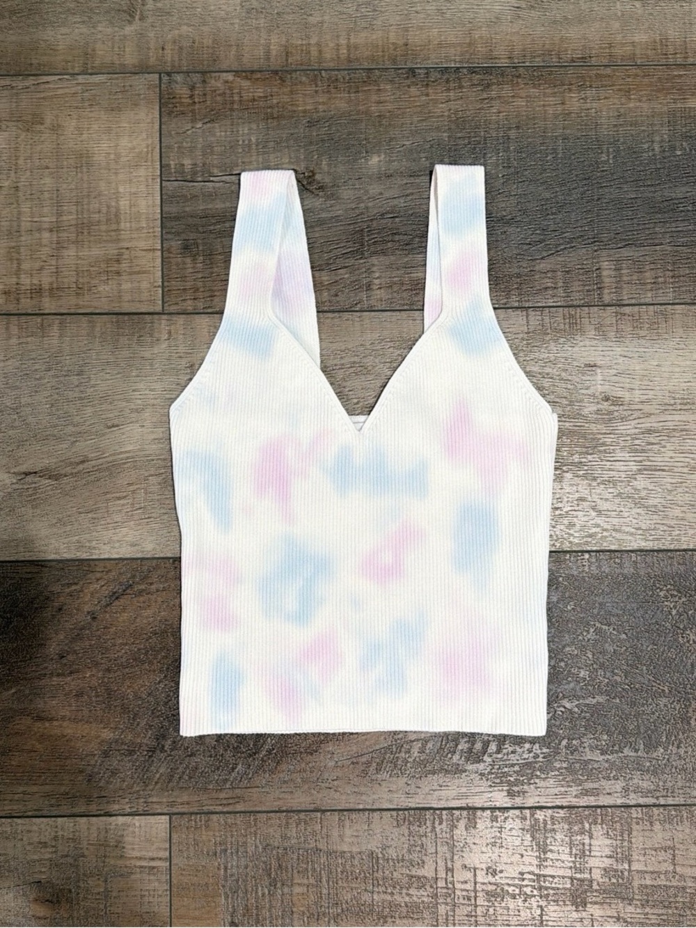 Sandro v neck tie dye tank top